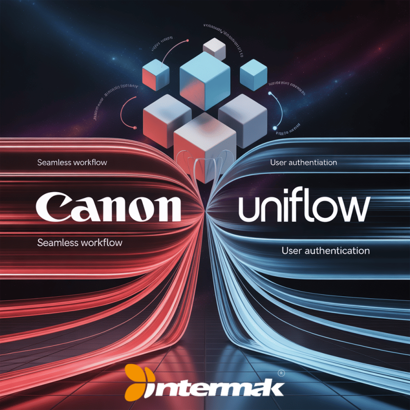 Canon UniFlow kusursuz iş akışı ve kullanıcı kimlik doğrulaması. Intermak.